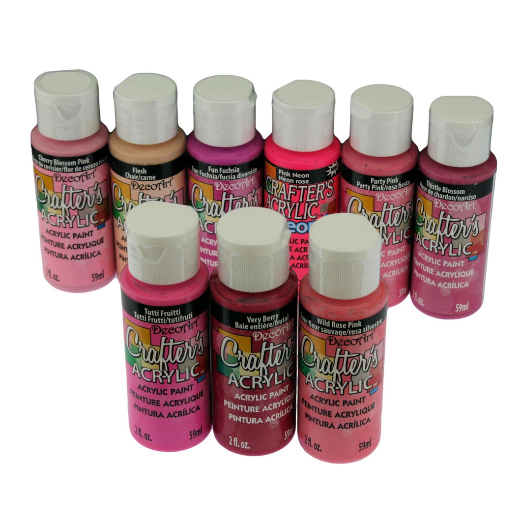 DecoArt Crafter's All Purpose Acrylic Paint 59ml - Pink Colours