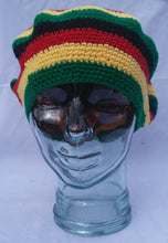 Load image into Gallery viewer, Baggy Rastafarian Rasta slouchy beanie hat
