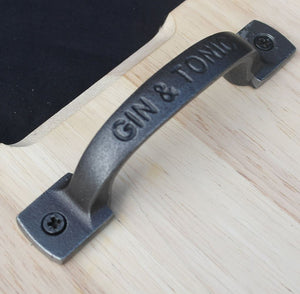 Cast iron antique square D Gin and Tonic handle