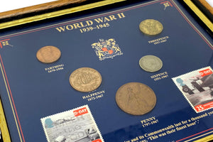 Second World War D Day Coin Stamp Framed Collection