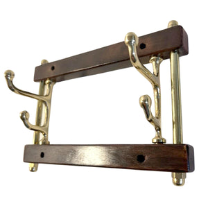 Two-way Folding Coat Hook, Polished brass finish
