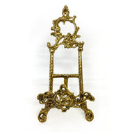 Large decorative brass picture easel