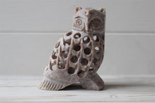 Load image into Gallery viewer, Handcrafted Large Stone Undercut Owl Ornament Sculpture

