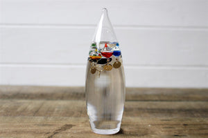 Galileo Thermometer Bullet Shaped Temperature Gauge Multicolored