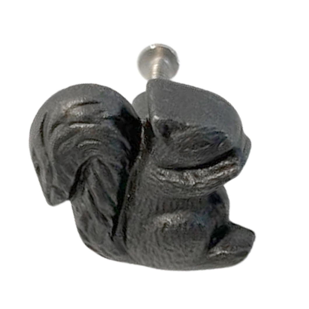 CAST IRON SQUIRREL SHAPED DRAWER KNOB for Kitchen cupboards | Cast Iron Antique style finish | Vintage charm meets modern functionality | 4cm wide x 2cm depth | Draw cabinet pull knob.