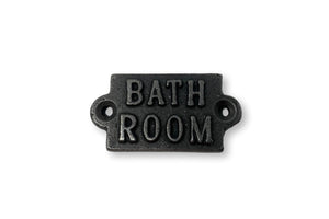 Cast Iron Antique Style Retro Toilet and Bathroom Wall Plaque