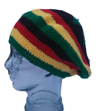 Load image into Gallery viewer, Baggy Rastafarian Rasta slouchy beanie hat
