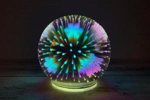 3D Light Snowflake Holographic Multi Christmas Desk Table Lamp