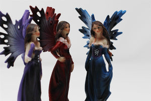 Set of three Sisters of Winter cast in finest resin Fairy Figurines | ornament | fantasy | angels |10cm high | with beautiful wings