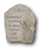 Beloved cat resin memorial plaque