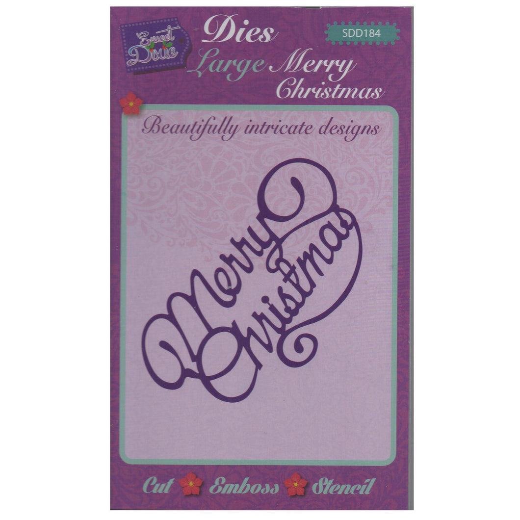 Sweet Dixie SDD184 Festive Craft Die - Large Merry Christmas