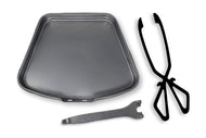 Large Silver Ash Pan with Detachable Handle and Cast Iron Coal Log Tongs…