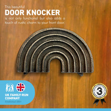 Load image into Gallery viewer, Cast Iron RAINBOW DOOR KNOCKER | Rainbow | Knocker| Rustic Knocker | Front Door fittings | Door Knocker | 6cm (H) x 10cm (W)
