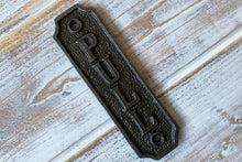 Load image into Gallery viewer, Cast Iron antique style Push Pull Door Plaque
