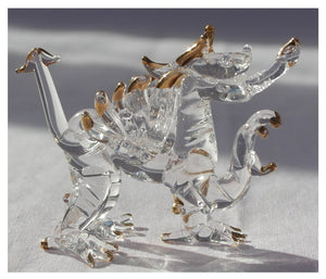 Stunning small glass Welsh dragon