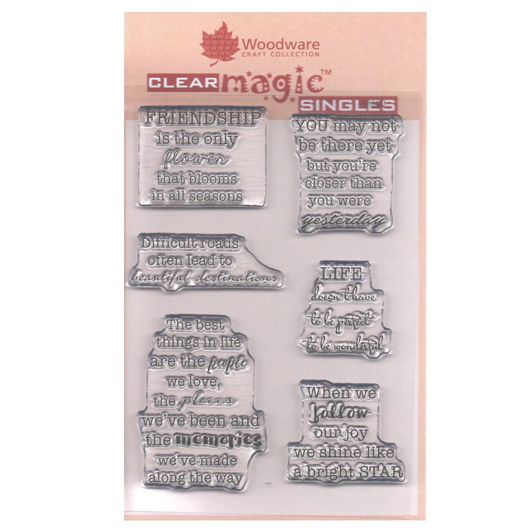 Woodware A6 Clear Cling Stamps - FRS651 Soothing Reflections