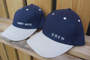 Crew and First Mate yachting nautical sailing caps