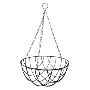 Metal 16 Inch diameter green Hanging Basket