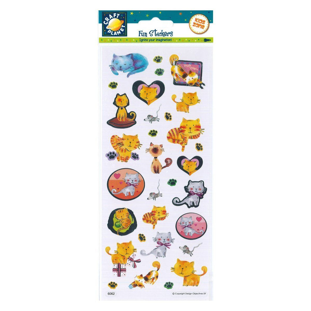 Craft Planet CPT 6561032 Pampered Cats Stickers
