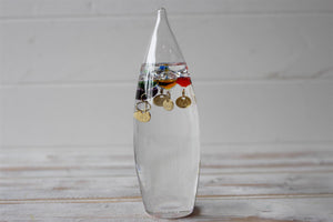 Galileo Thermometer Bullet Shaped Temperature Gauge Multicolored
